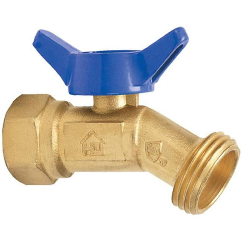 Homewerks 3/4 in. FIP X 3/4 in. MHT Brass No-Kink Hose Bibb