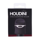 Houdini Black Plastic/Silicone Champagne Sealer