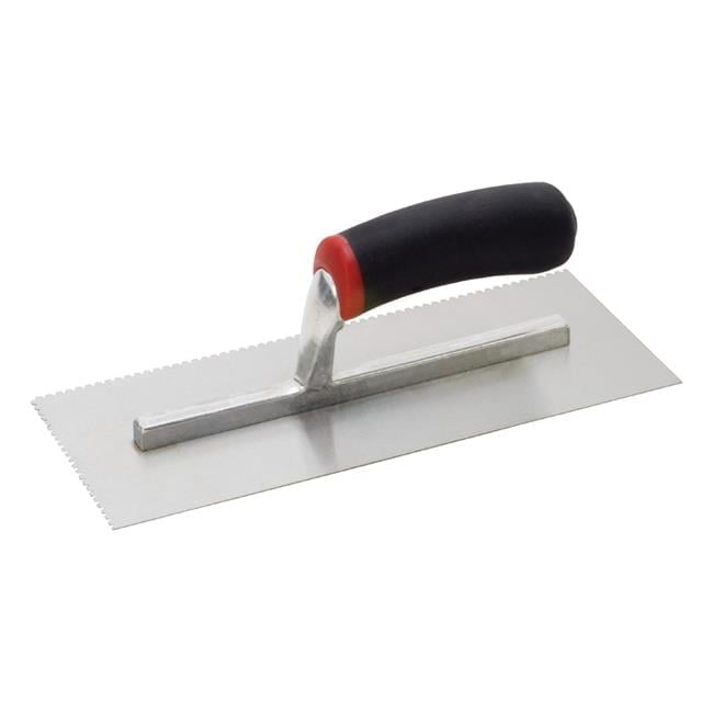 Hyde MaxxGrip 4-1/2 in. W X 11 in. L Carbon Steel V Notched Trowel