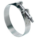 Ideal 1-1/2 in. 1-5/8 in. 150 Silver Hose Clamp With Tongue Bridge Stainless Steel Band T-Bolt