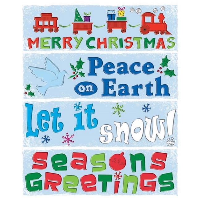 Impact Innovations Multicolored Christmas Window Clings 3 in.