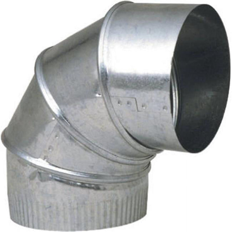 Imperial 5 in. D X 5 in. D Adjustable 90 deg Galvanized Steel Furnace Pipe Elbow