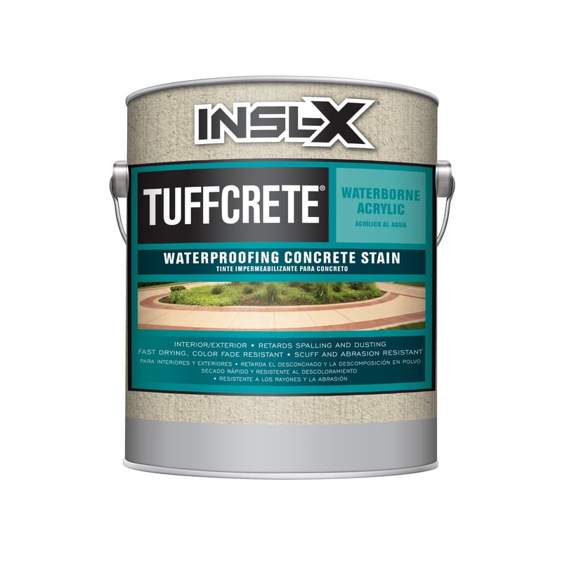 Insl-X TuffCrete White Water-Based Acrylic Waterproofing Concrete Stain 1 gal