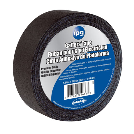IPG 1.88 in. W X 60 yd L Black Gaffer's Tape