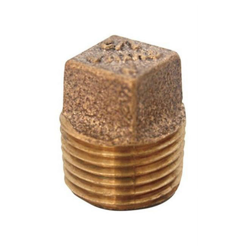 JMF Company 1 in. MPT Red Brass Square Head Plug