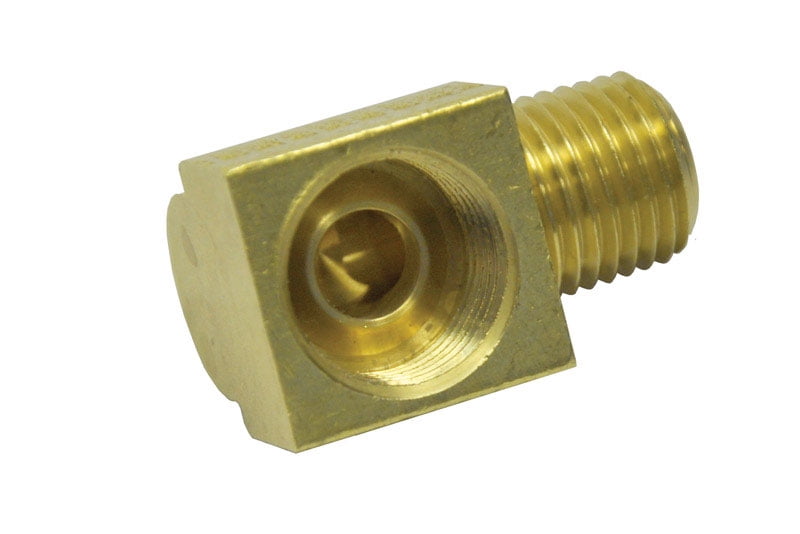 JMF Company 1/2 in. Flare X 3/8 in. D MPT Yellow Brass Inverted Elbow