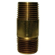 JMF Company 1/4 in. MPT X 1/4 in. D MPT Brass Nipple 2-1/2 in. L