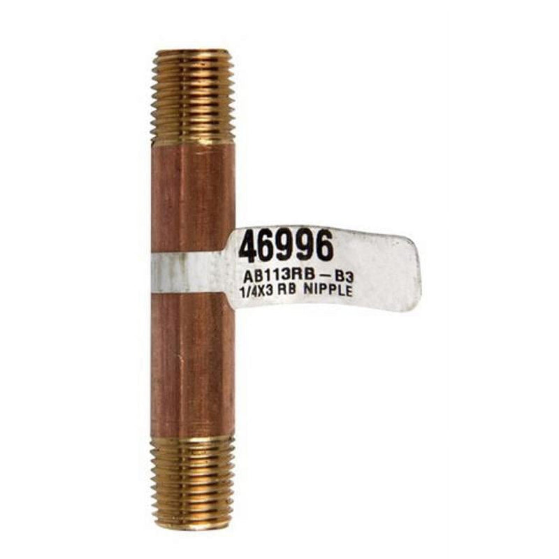 JMF Company 1/4 in. MPT X 1/4 in. D MPT Brass Nipple 3 in. L