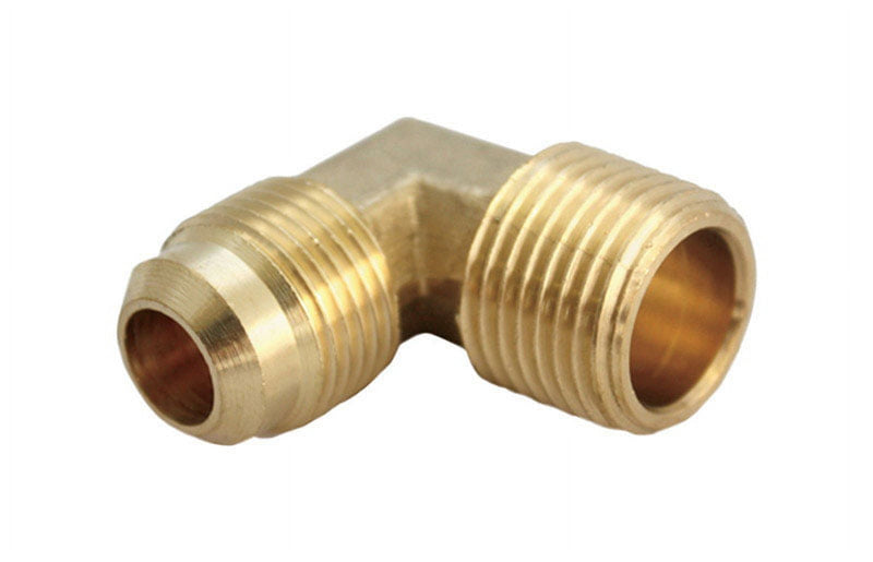 JMF Company 3/8 in. Flare X 1/2 in. D MPT Brass 90 Degree Street Elbow