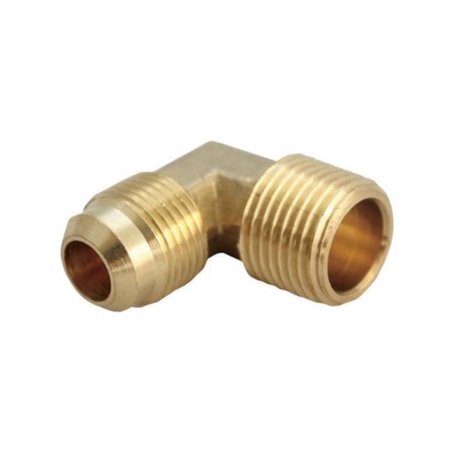 JMF Company 3/8 in. Flare X 3/8 in. D MPT Brass 90 Degree Street Elbow