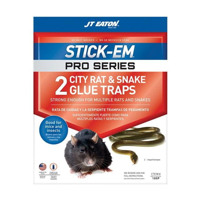 JT Eaton Stick-Em Pro Series Extra Large Glue Board Trap For Rodents and Snakes 2 pk