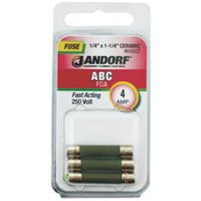 Jandorf ABC 4 amps Fast Acting Fuse 2 pk