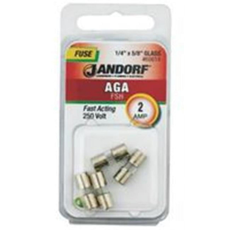 Jandorf AGA 2 amps Fast Acting Fuse 4 pk