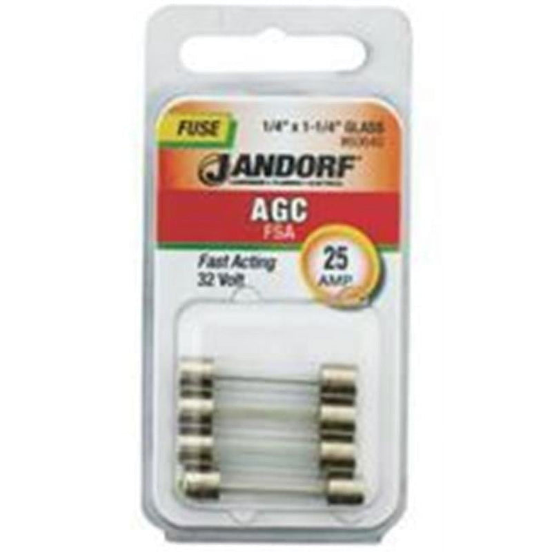 Jandorf AGC 25 amps Fast Acting Fuse 4 pk