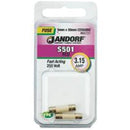 Jandorf S501 3.15 amps Fast Acting Fuse 2 pk