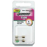 Jandorf S506 4 amps Time Delay Fuse 2 pk
