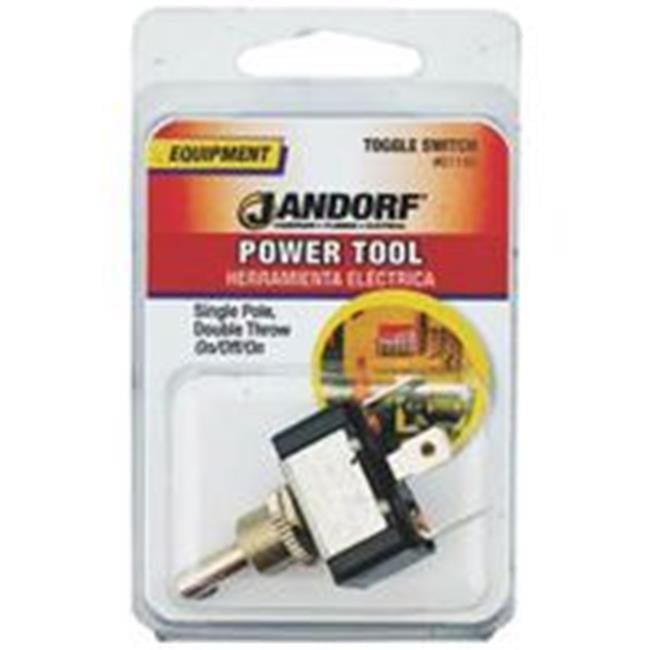 Jandorf 20 amps Single Pole Toggle Power Tool Switch Black 1 pk