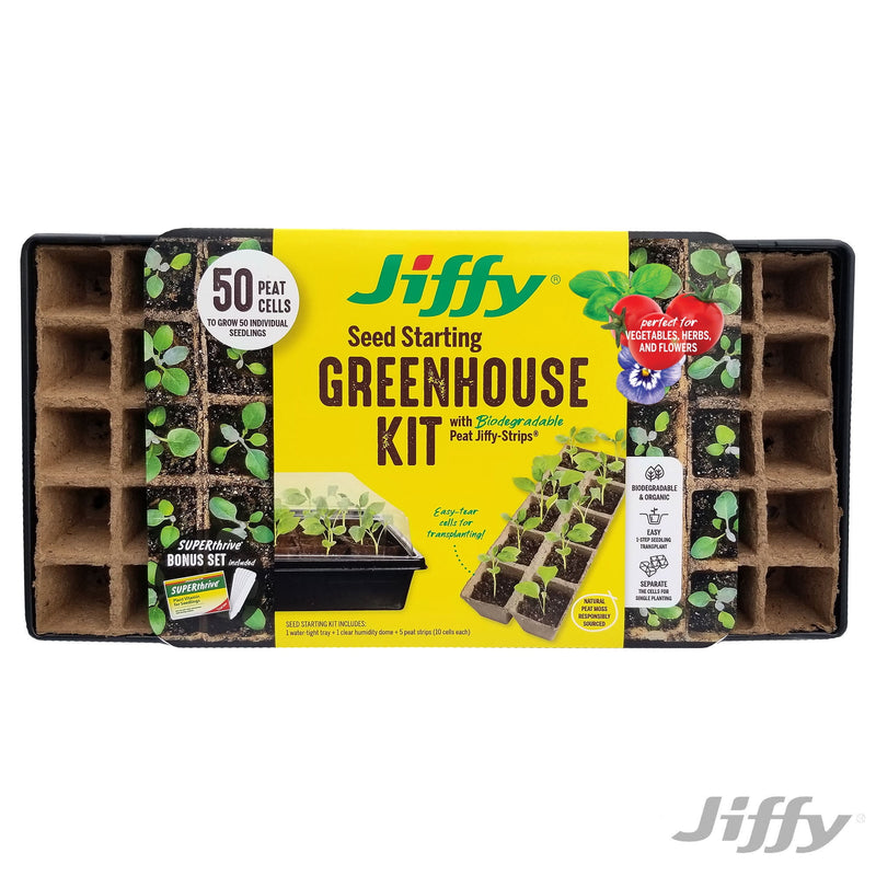 Jiffy 50 Cells 5.5 in. H X 11 in. W X 21 in. L Seed Starting Kit 1 pk