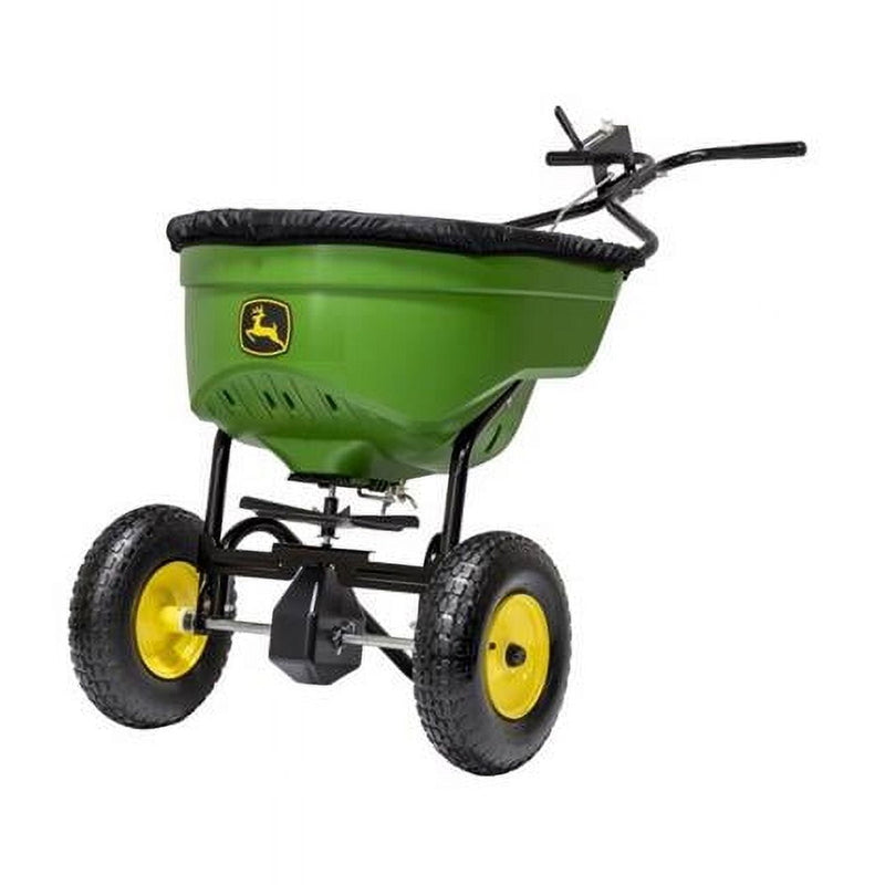 John Deere 12 ft. W Broadcast Push Lawn Spreader For Fertilizer/Ice Melt/Seed 130 lb