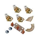 Johnson Hardware Brass-Plated Brown/White Metal By-Pass Part Set 50 pc