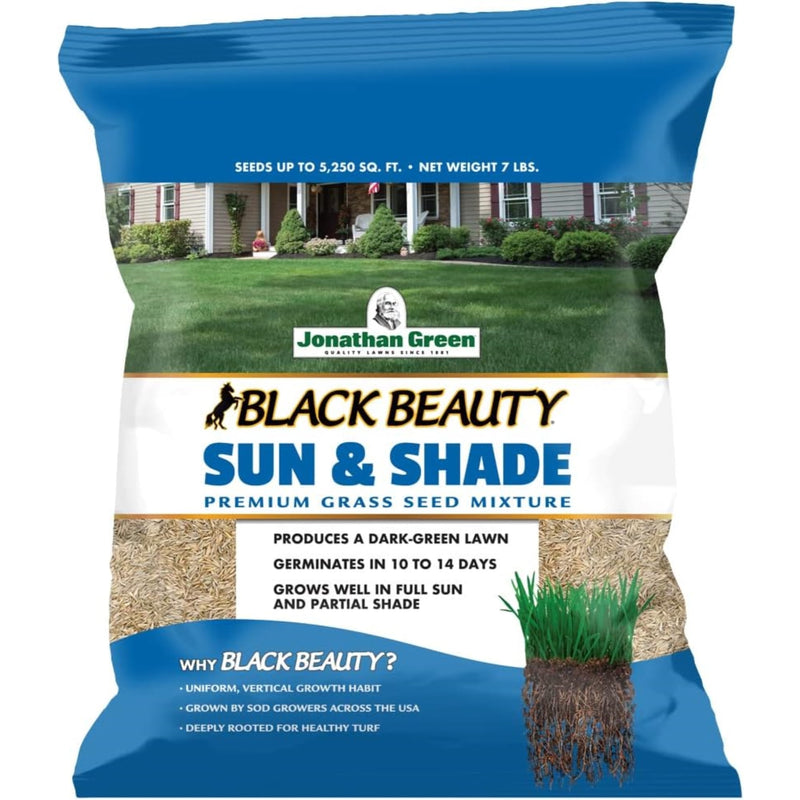 Jonathan Green Black Beauty Sun and Shade Mixed Partial Shade/Sun Grass Seed 7 lb