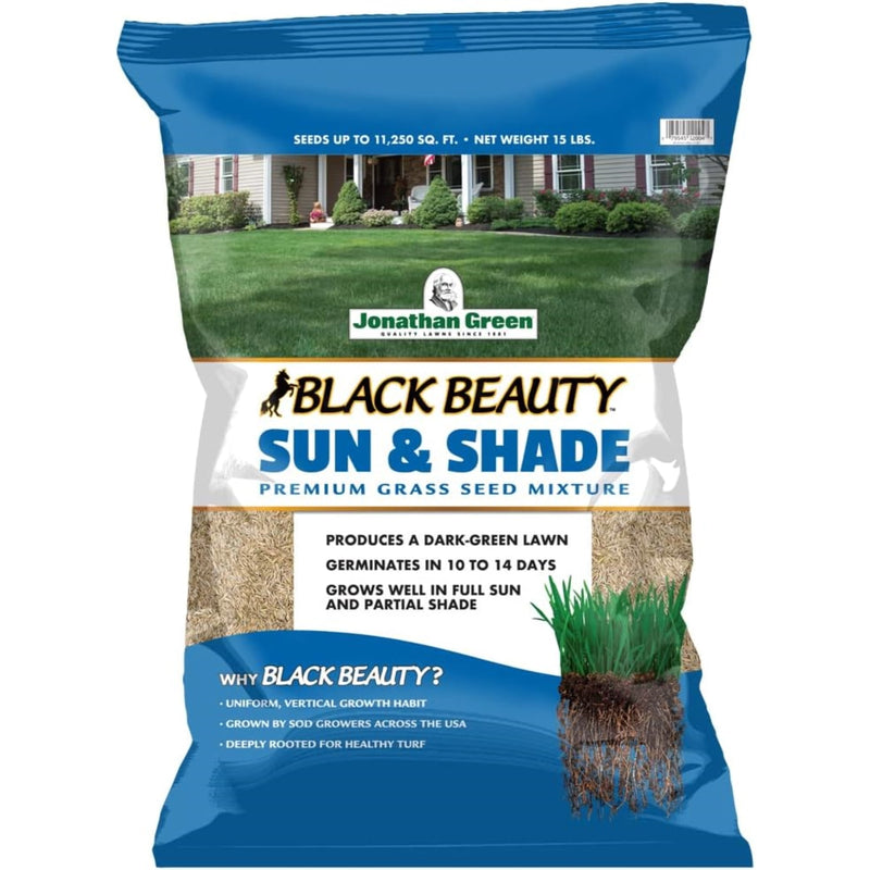 Jonathan Green Black Beauty Sun and Shade Mixed Partial Shade/Sun Grass Seed 15 lb