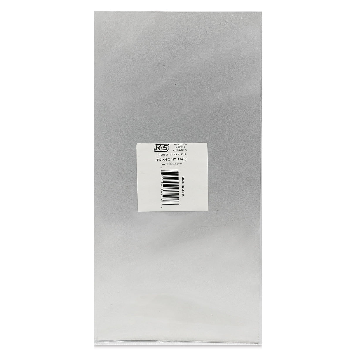 K&S 0.013 in. X 6 in. W X 12 in. L Tin Coated Carbon Steel Plain Sheet Metal