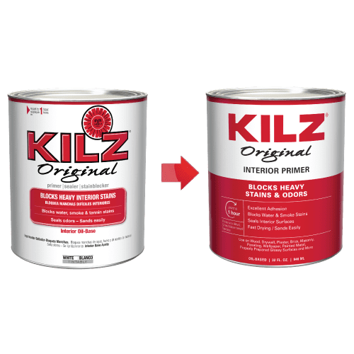 KILZ Original White Flat Oil-Based Alkyd Oil Primer 1 qt