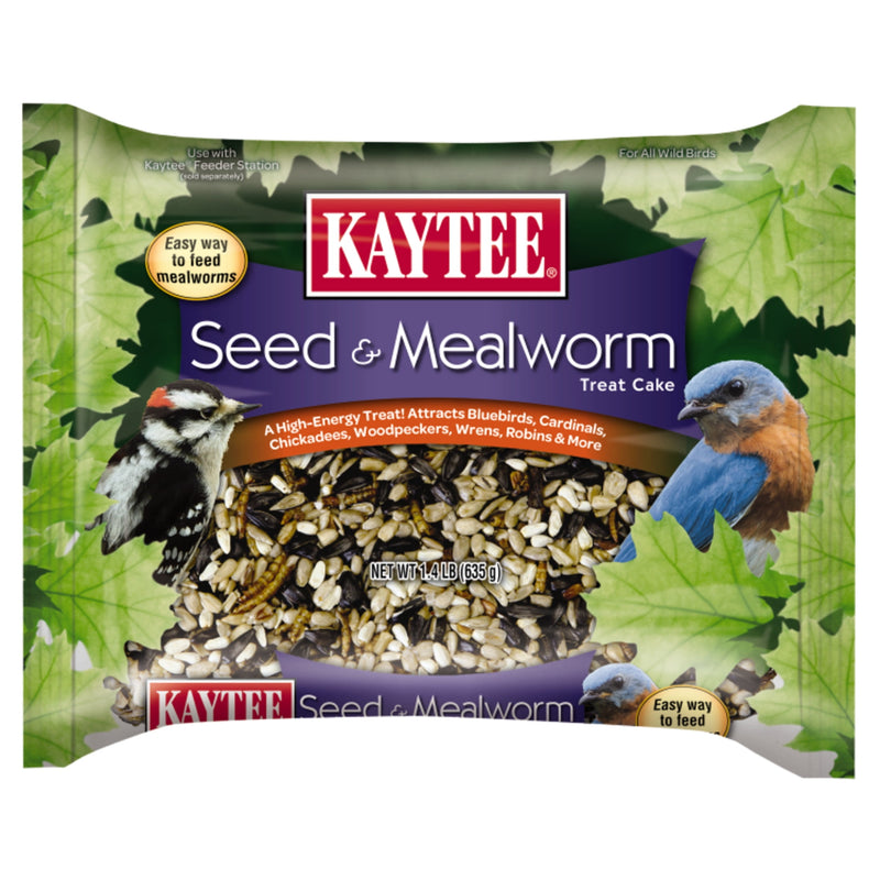 Kaytee Assorted Species Seed and Mealworm Seed Cake 1.4 lb