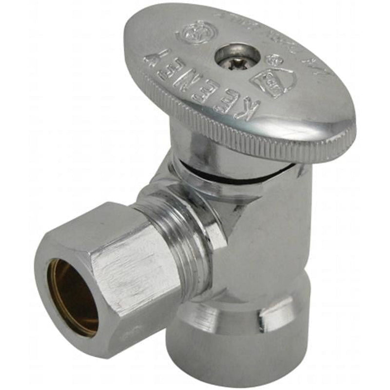 Keeney FIP Compression Brass Angle Stop Valve