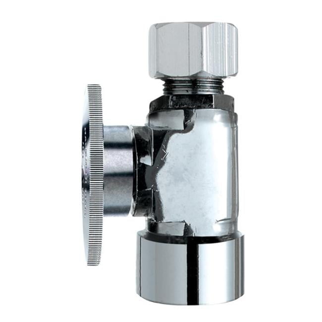 Keeney 3/8 in. FIP in. X 3/8 in. Compression Brass Straight Valve