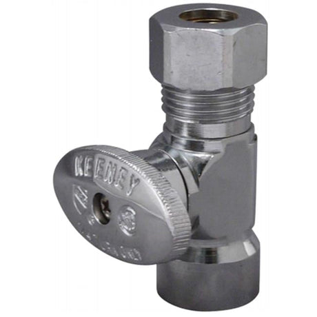Keeney FIP Compression Brass Straight Stop Valve
