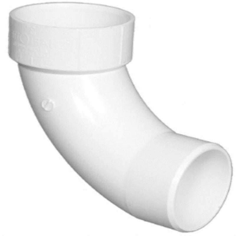 Charlotte Pipe Schedule 40 1-1/2 in. Spigot X 1-1/2 in. D Hub PVC 90 Degree Elbow 1 pk