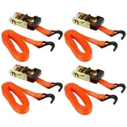 Keeper 1 in. W X 12 ft. L Gray Ratchet Tie Down Strap 1000 lb 4 pk