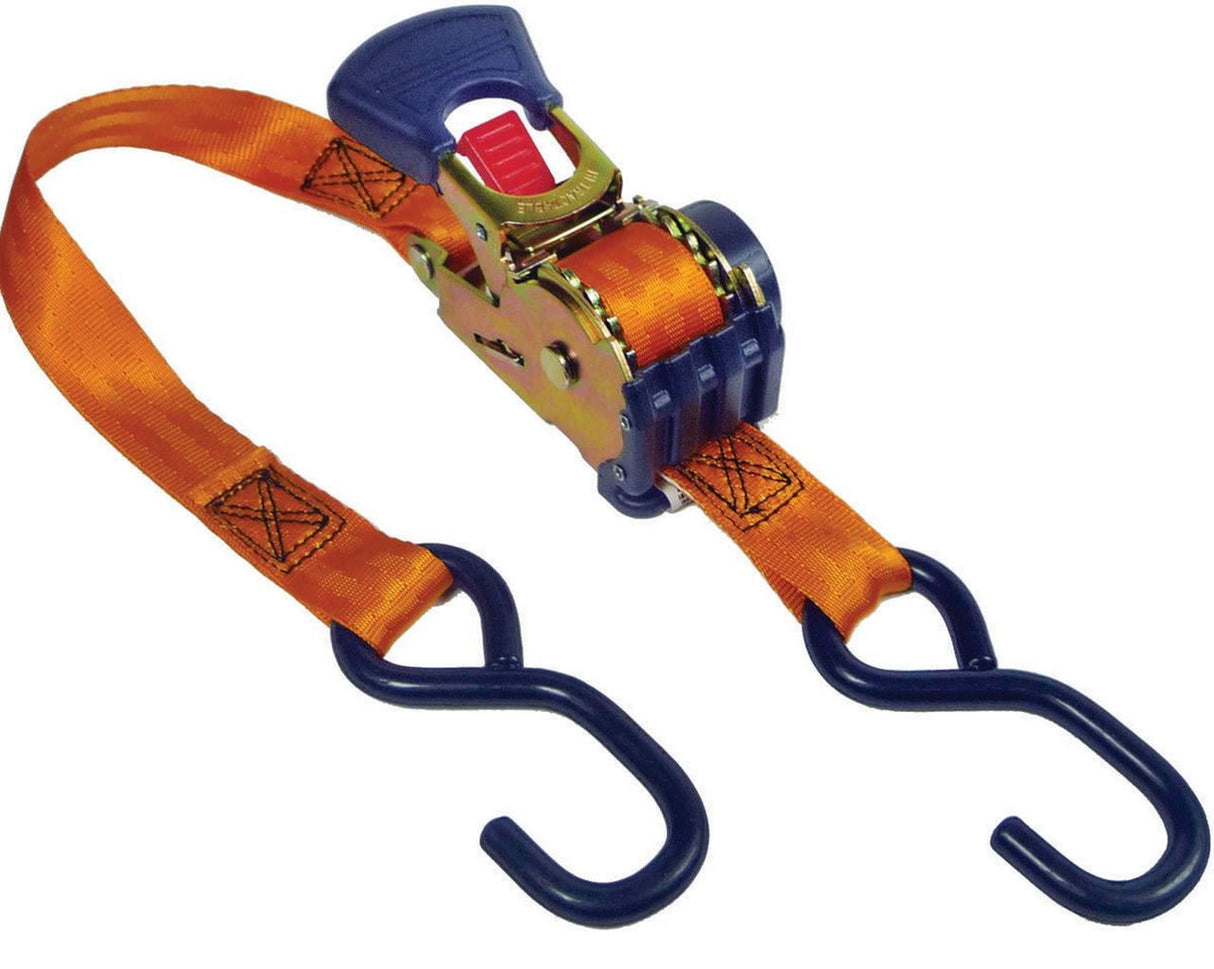 Keeper 1 in. W X 6 ft. L Orange Retractable Tie Down Strap 500 lb 2 pk