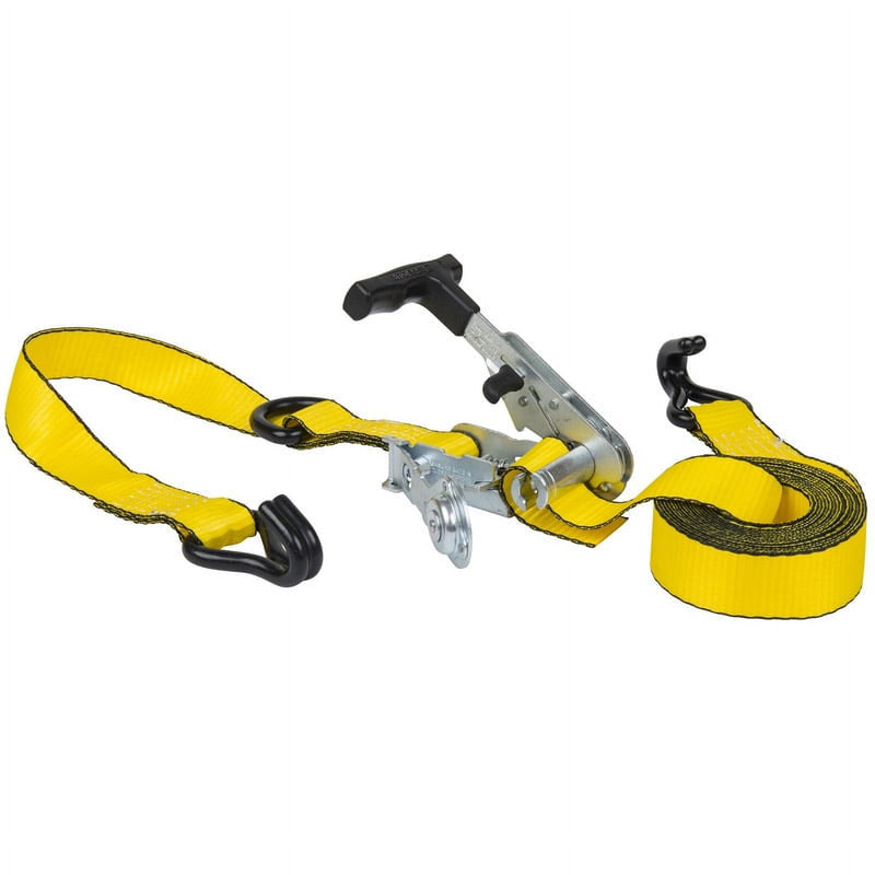 Keeper 1-1/4 in. W X 14 ft. L Yellow Tie Down w/Ratchet 1000 lb 1 pk