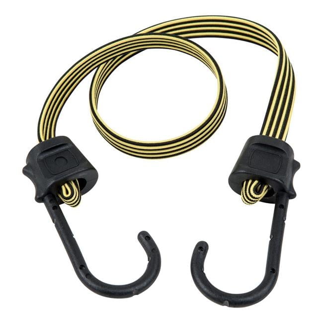 Keeper Yellow Flat Bungee Cord 24 in. L X 0.315 in. 2 pk