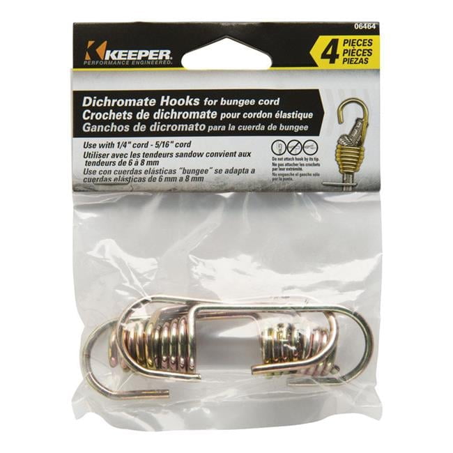 Keeper Gold Bungee Cord Hooks 1/4 in. L X 5/16 in. 4 pk