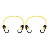 Keeper Black/Yellow Bungee Cord 24 in. L X 0.315 in. 2 pk
