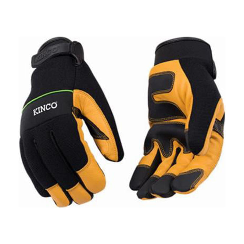 Kinco Premium Men's Indoor/Outdoor Hybrid Driver Gloves Black/Orange XL 1 pair