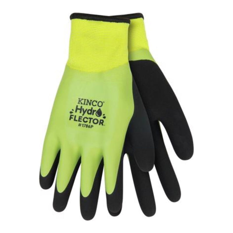 Kinco Hydroflector Men's Knit Wrist Cuff Waterproof Gloves Black/Green M 1 pair