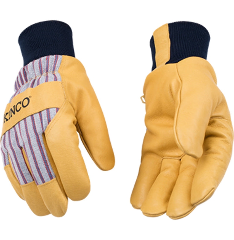 Kinco Men's Outdoor Knit Wrist Work Gloves Yellow L 1 pair