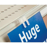 Plastic Shelf Sign Clip 0.75 in. H X 1 in. W