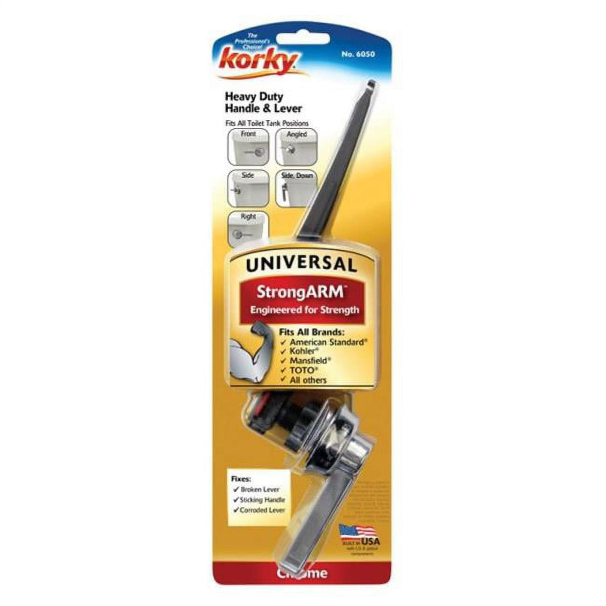 Korky StrongARM Classic Style, Chrome Tank Lever