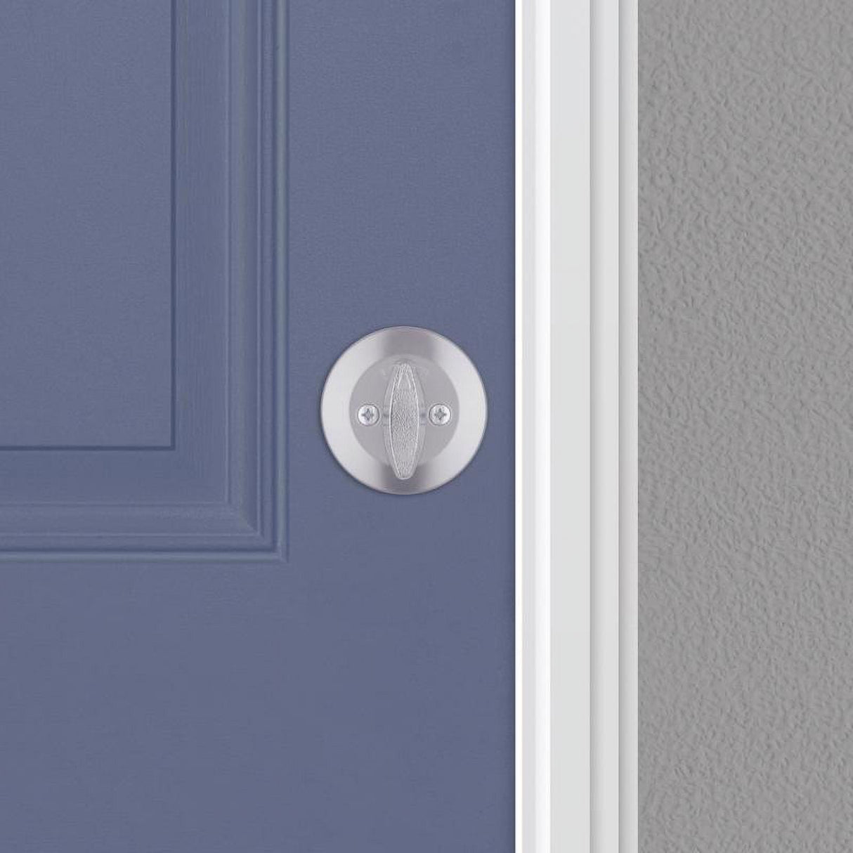 Kwikset SmartKey Security Satin Chrome Metal Single Cylinder Deadbolt