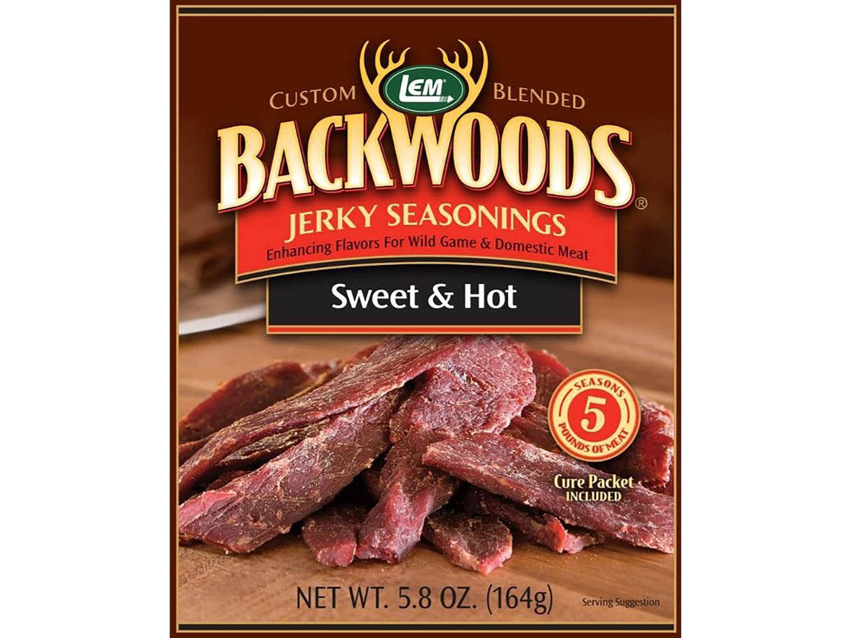 LEM Backwoods Sweet and Hot Jerky Seasoning 5.8 oz Boxed