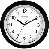 La Crosse Technology 12 in. L X 1 in. W Indoor Casual Analog Atomic Wall Clock Glass/Plastic Black/S