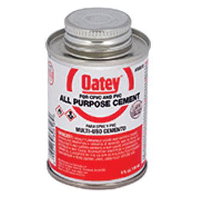 Oatey Clear All-Purpose Cement For ABS/CPVC/PVC 8 oz