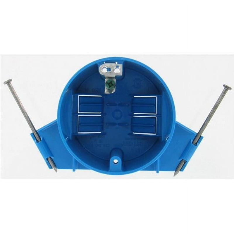 Carlon 18 cu in Round Polycarbonate 1 gang Electrical Ceiling Box Blue