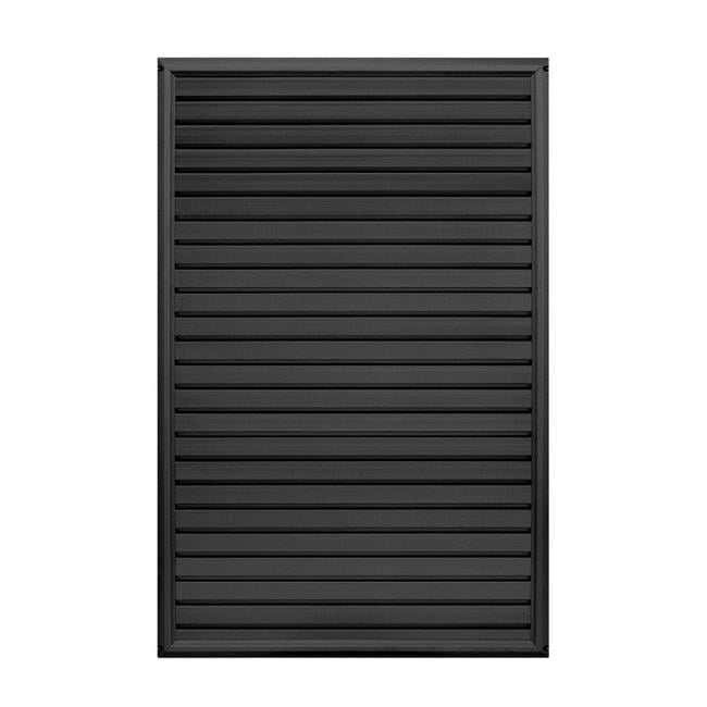 48 in. H X 1 in. W X 24 in. L Matte Black Slatwall End Cap